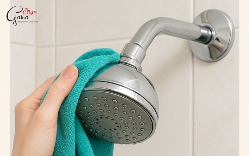Cách hạn chế đầu sen tắm bị bám canxi trở lại