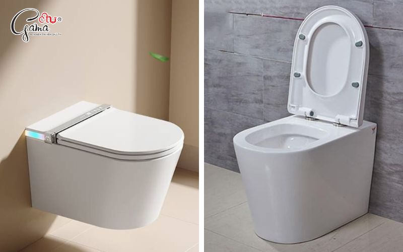 So sánh bồn cầu treo tường và bồn cầu đặt sàn
