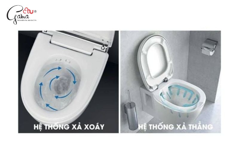 Ưu điểm nổi bật của bồn cầu xả xoáy so với xả truyền thống