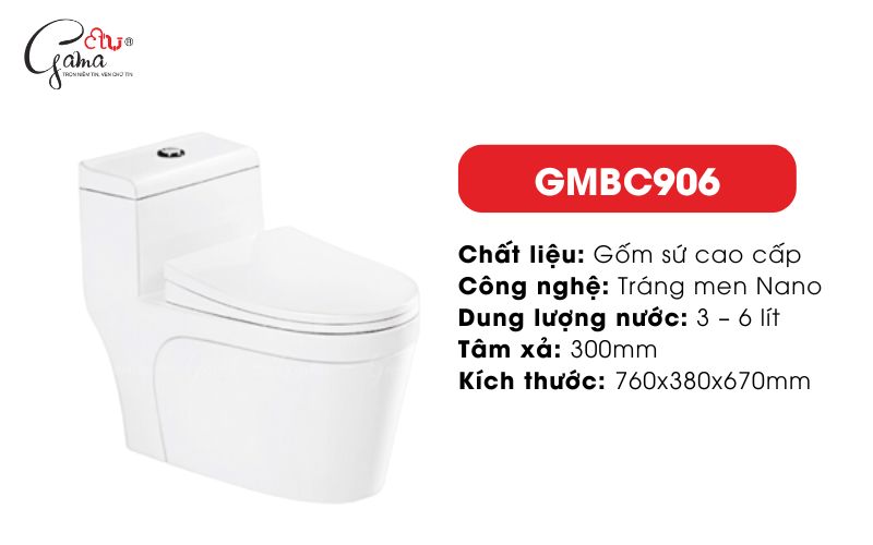 GMBC906 – Thiết kế hiện đại, xả sạch ổn định