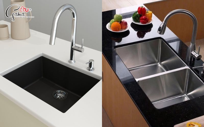 Các loại chậu rửa chén âm bàn phổ biến hiện nay