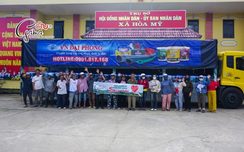 Hành Trình Sơn Gama Đồng Hành Cùng 50 Hộ Dân Sơn Lại Tổ Ấm tại xã Hoà Mỹ