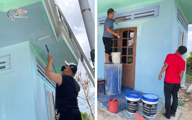 Hộ cụ Trung – Chi phí thi công & vật tư sơn toàn bộ căn nhà