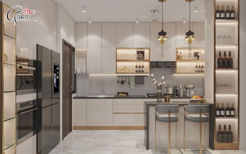 Mẫu thiết kế nhà bếp cho biệt thự