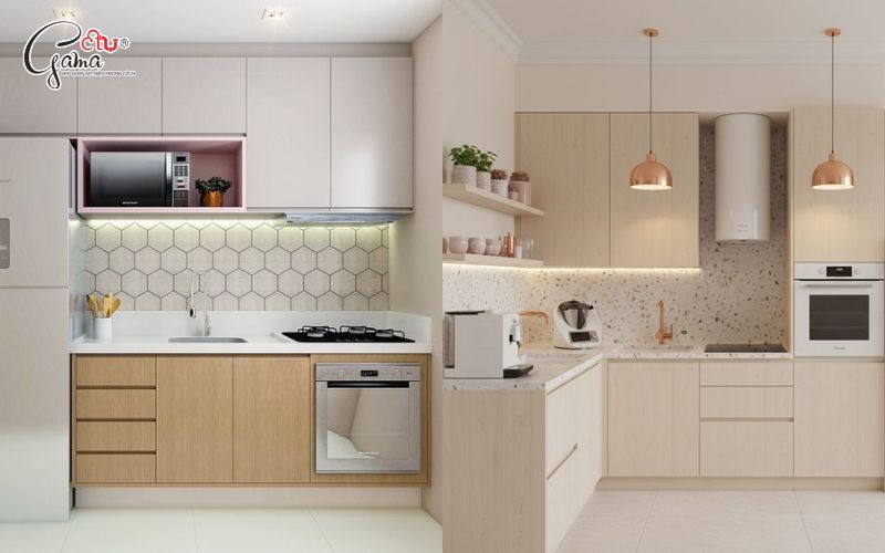 Mẫu thiết kế bếp cho nhà ống