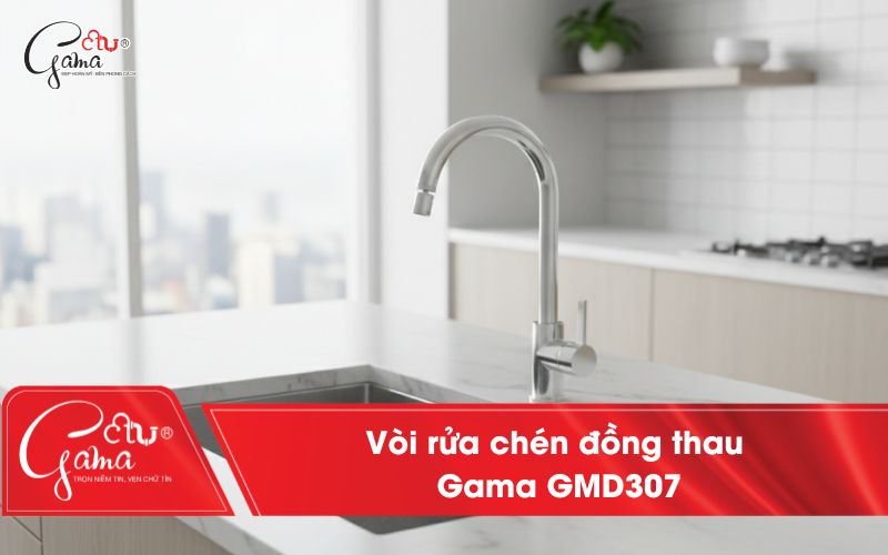 Vòi rửa chén đồng thau Gama GMD307