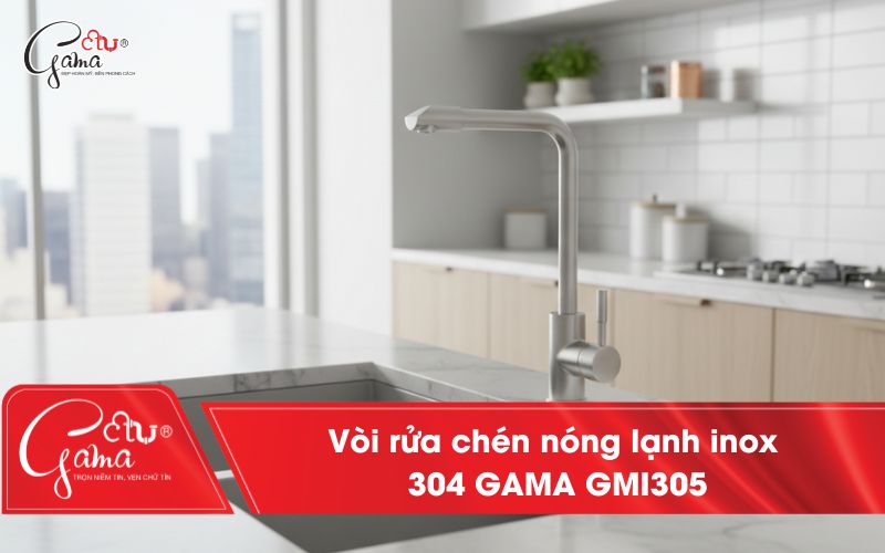 Vòi rửa chén nóng lạnh inox 304 GAMA GMI305