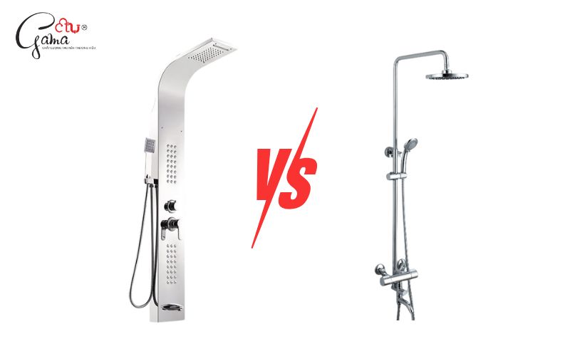 So sánh vòi sen thuyền massage và sen cây