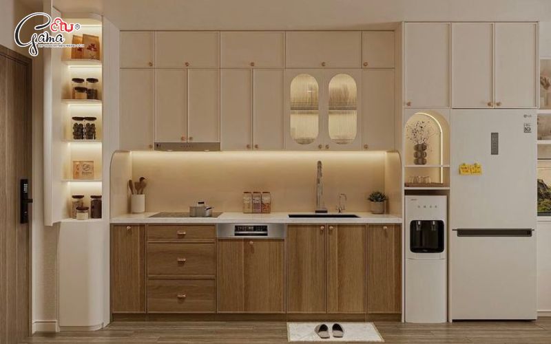 Thiết kế nhà bếp theo xu hướng lưu trữ ẩn, gọn gàng