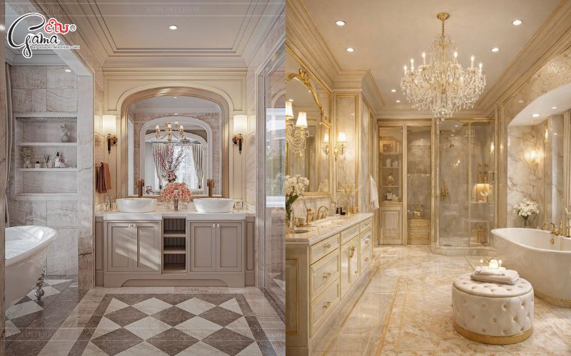 Thiết kế phòng tắm cổ điển