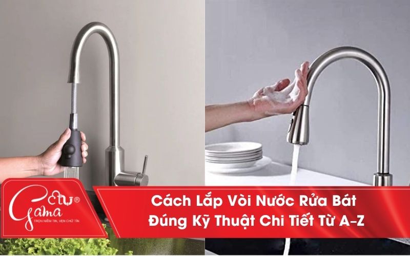 Cách lắp vòi nước rửa bát