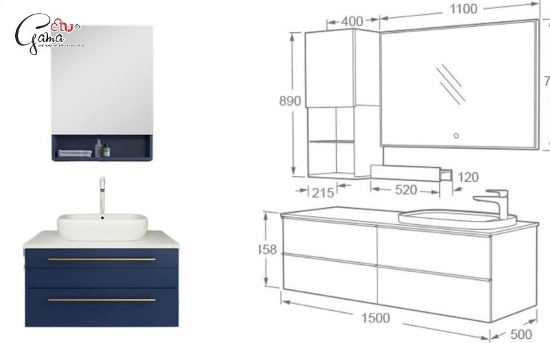 Vì sao cần xác định đúng chiều cao tủ lavabo khi lắp đặt?