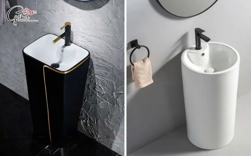 Lavabo trụ đứng (chân dài – chân lửng)