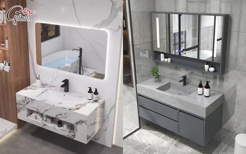 Lavabo âm bàn đá