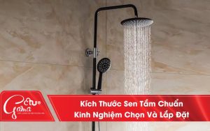 Kích thước vòi sen tắm đúng tiêu chuẩn cho phòng tắm