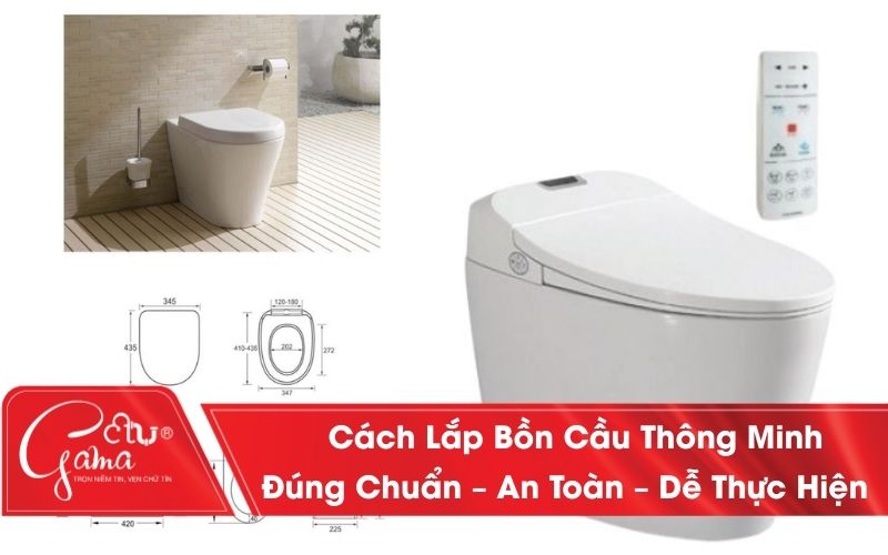 Hướng dẫn cách lắp bồn cầu thông minh điện tử đúng kỹ thuật chi tiết tại nhà