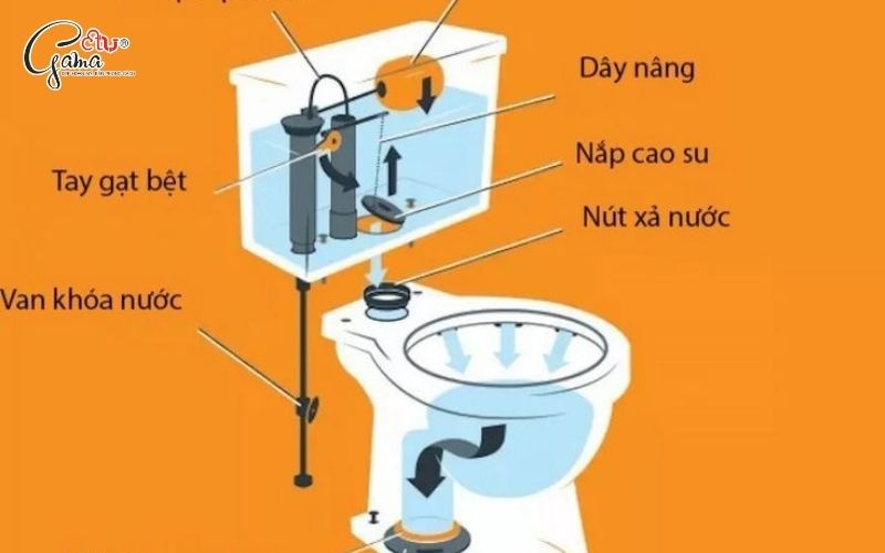 Bộ xả bồn cầu tay gạt là gì? Cấu tạo và nguyên lý hoạt động