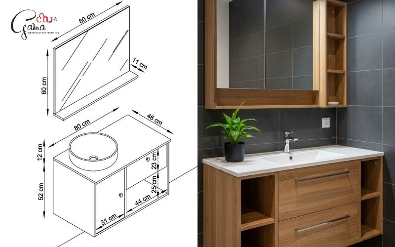 Chiều cao lavabo là gì?