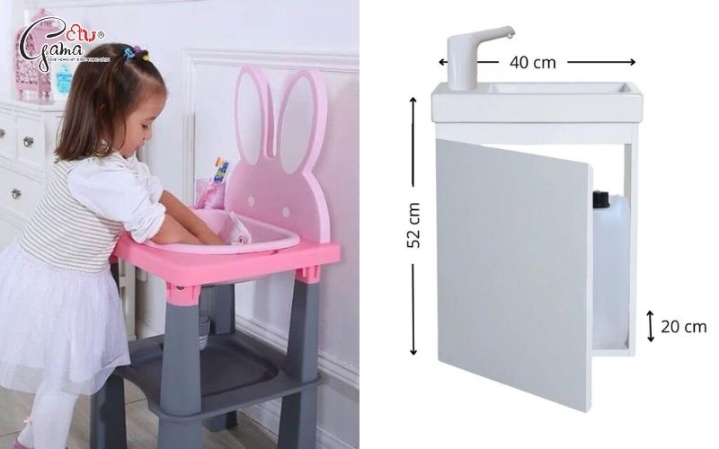 Chiều cao bệ lavabo đối với trẻ em
