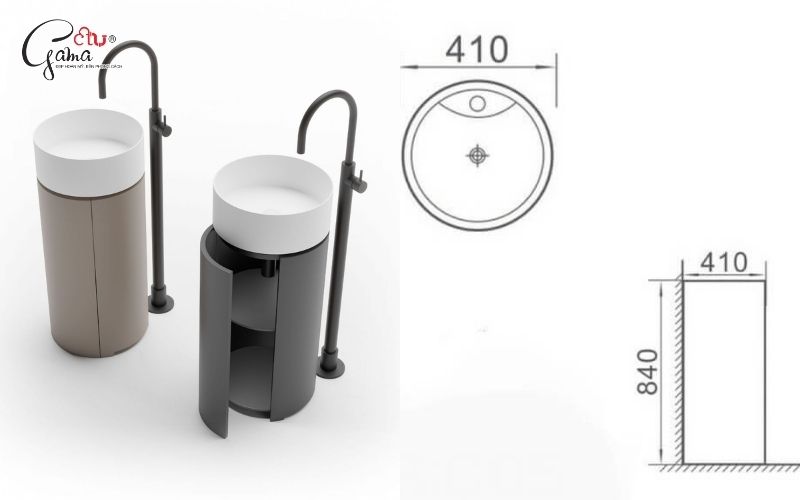 Tiêu chuẩn chiều cao lavabo trụ đứng