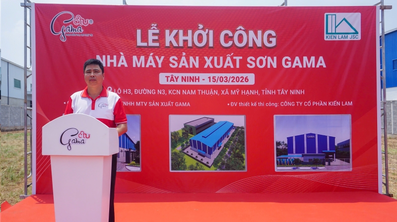 Ban lãnh đạo phát biểu định hướng phát triển của Sơn GAMA