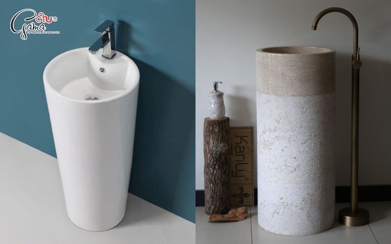 Kích thước lavabo trụ đứng