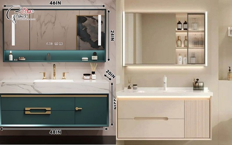 Độ cao lắp đặt tủ lavabo