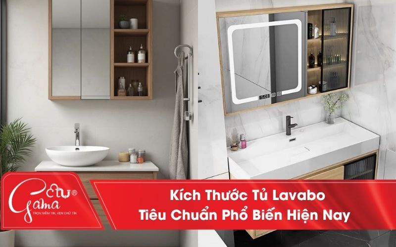 Kích thước tủ lavabo tiêu chuẩn hiện nay