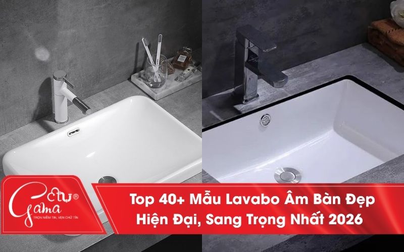 Mẫu lavabo âm bàn đẹp 