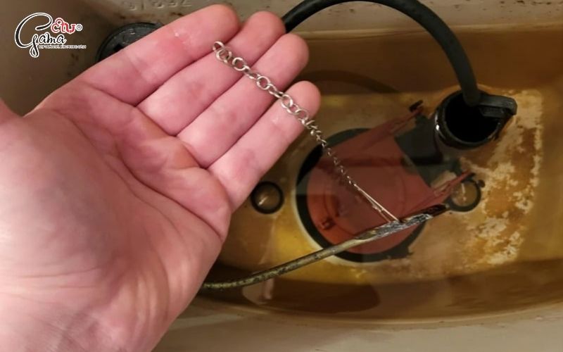 Dây xích xả quá ngắn hoặc quá dài