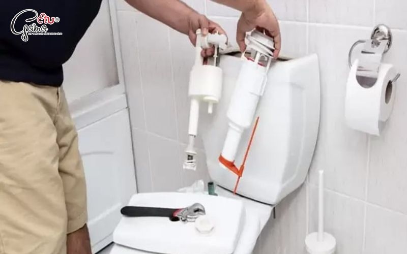 Lắp phao nước bồn cầu mới