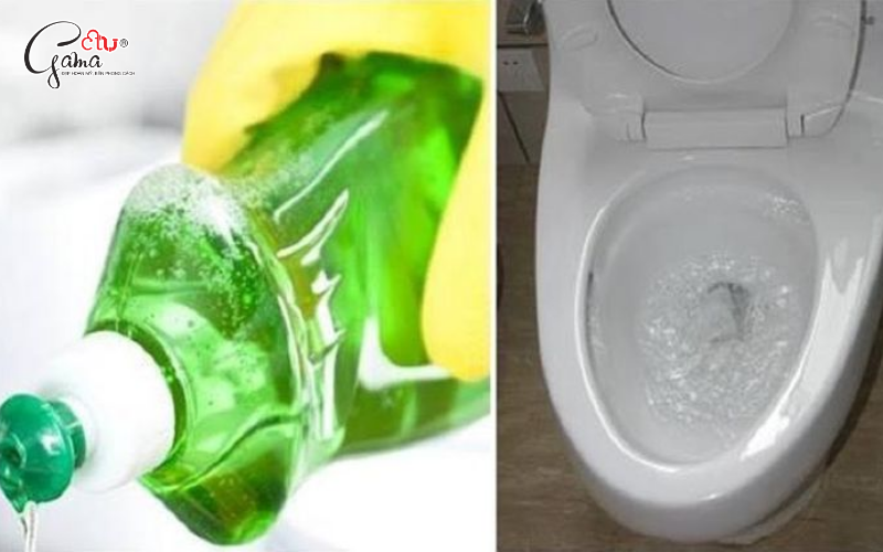 Dùng nước nóng kết hợp nước rửa chén