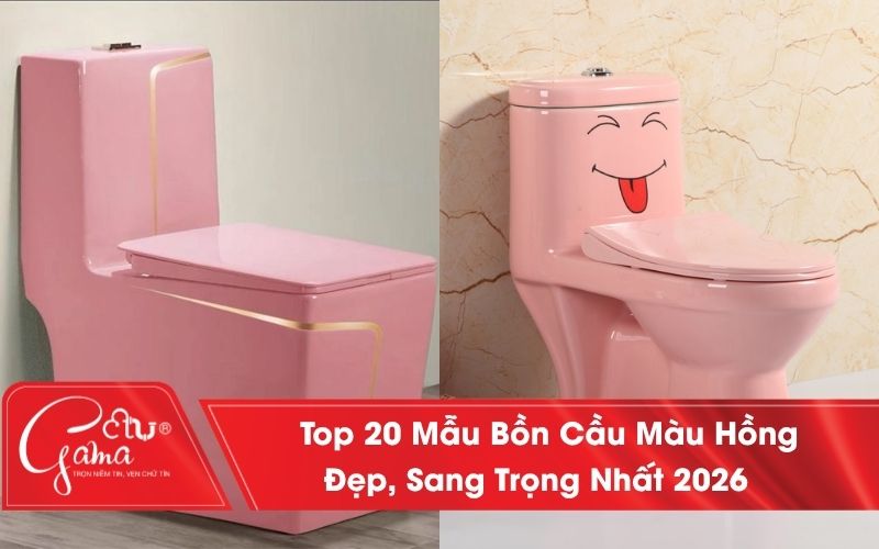 Top 20 Mẫu Bồn Cầu Màu Hồng Đẹp, Sang Trọng Nhất 2026