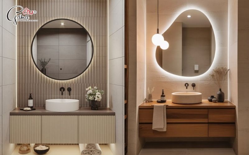 Chậu lavabo đặt bàn phong cách hiện đại