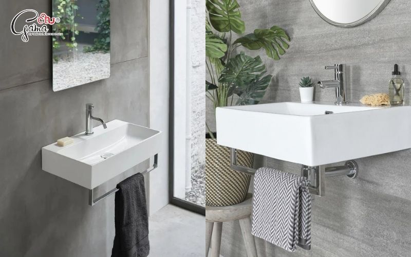 Chậu lavabo treo tường hiện đại nhỏ gọn