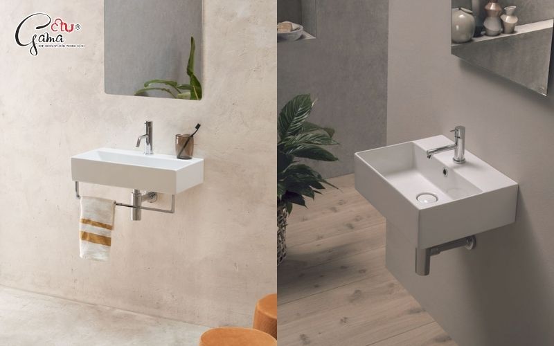 Lavabo treo tường giúp phòng tắm thông thoáng