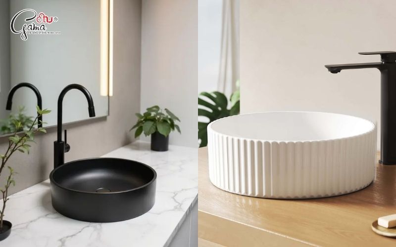 Các chất liệu bồn rửa mặt hiện đại phổ biến