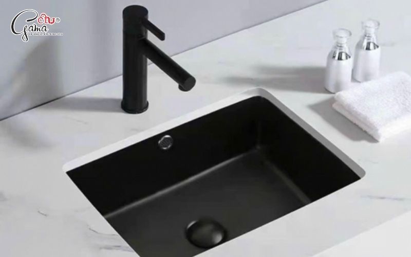 Lavabo âm bàn hiện đại liền khối gọn gàng