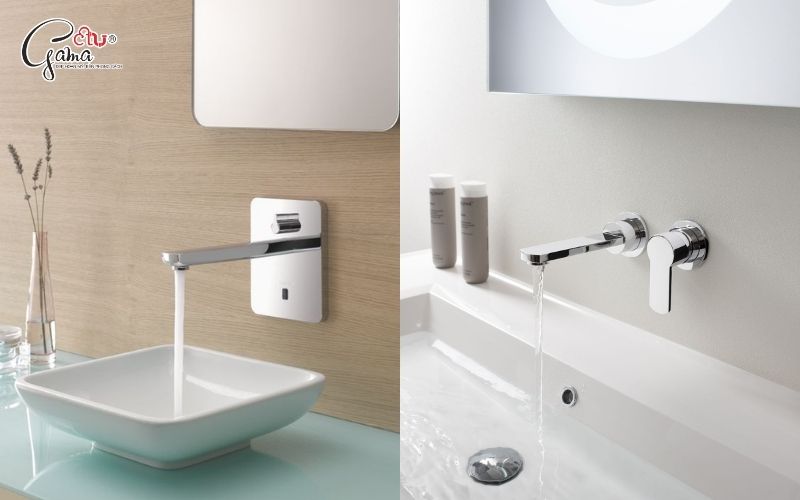 Vòi lavabo gắn tường