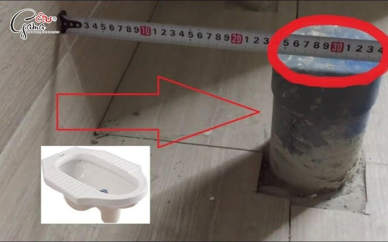 Khoảng cách đặt ống thoát bồn cầu