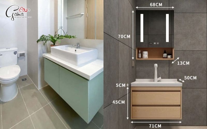 Tủ lavabo treo tường kích thước lớn (80 – 120cm)