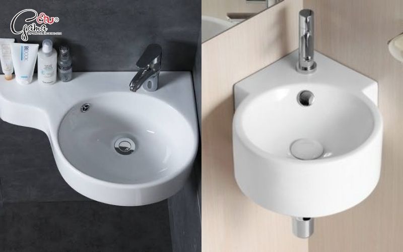 Lavabo góc tận dụng không gian hiệu quả