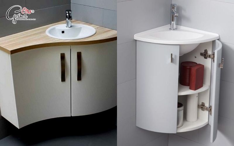 Lavabo góc giúp không gian thoáng hơn