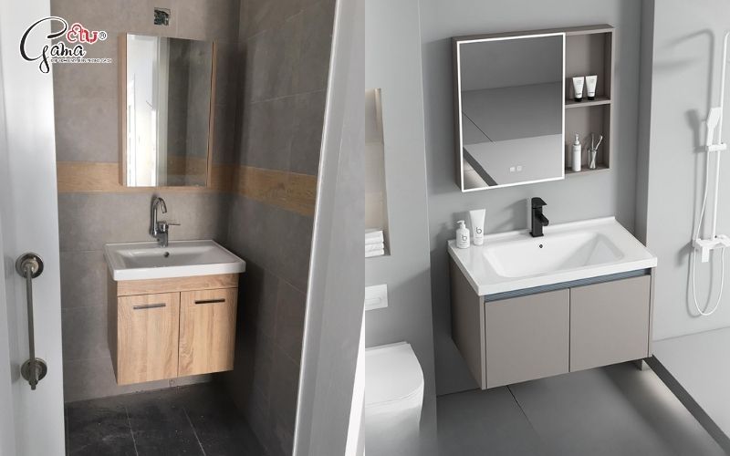 Tủ chậu có gương tối ưu không gian