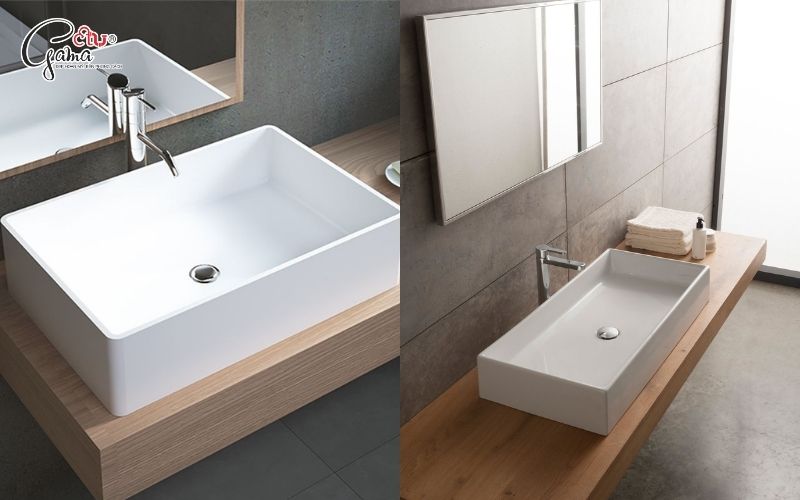Lavabo đặt bàn phù hợp không gian lớn