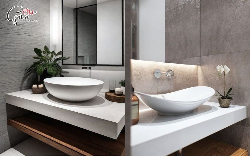 Lavabo đặt nổi dễ lắp đặt