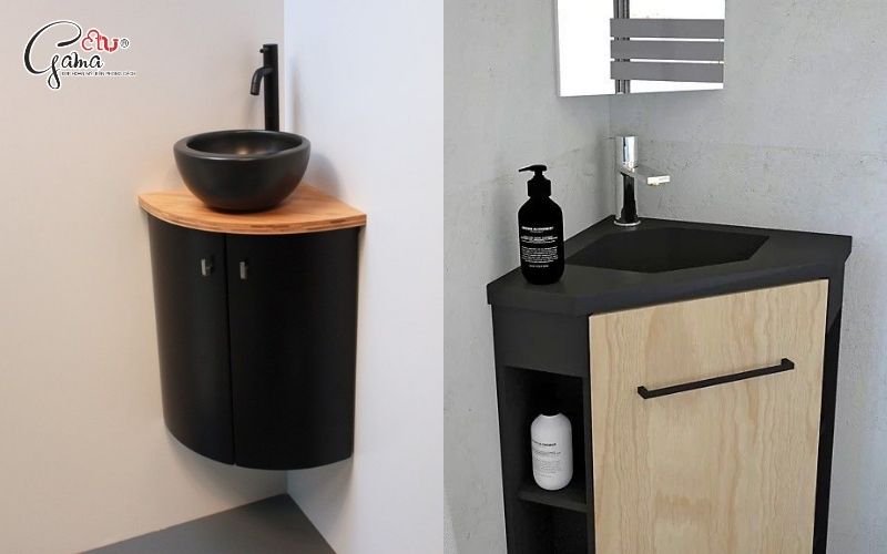 Cách phối chậu lavabo đen đẹp chuẩn thiết kế