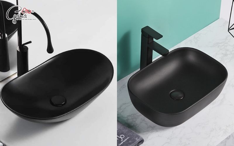 Lavabo đen đặt bàn sang trọng