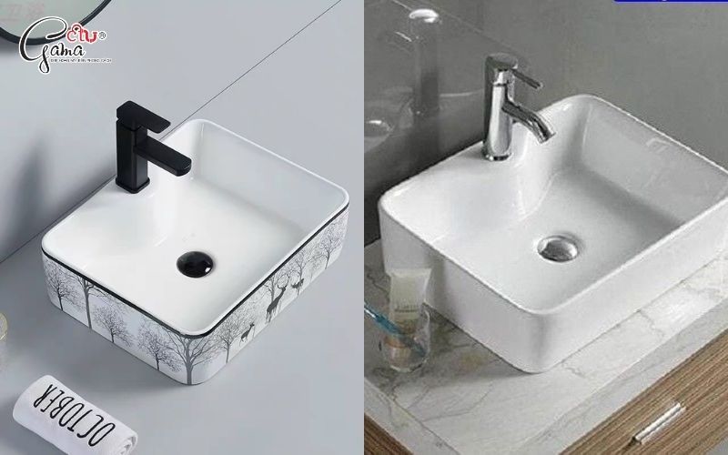 Lavabo đặt bàn đá sang trọng