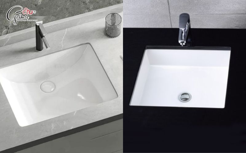 Chậu rửa lắp âm dưới mặt bàn